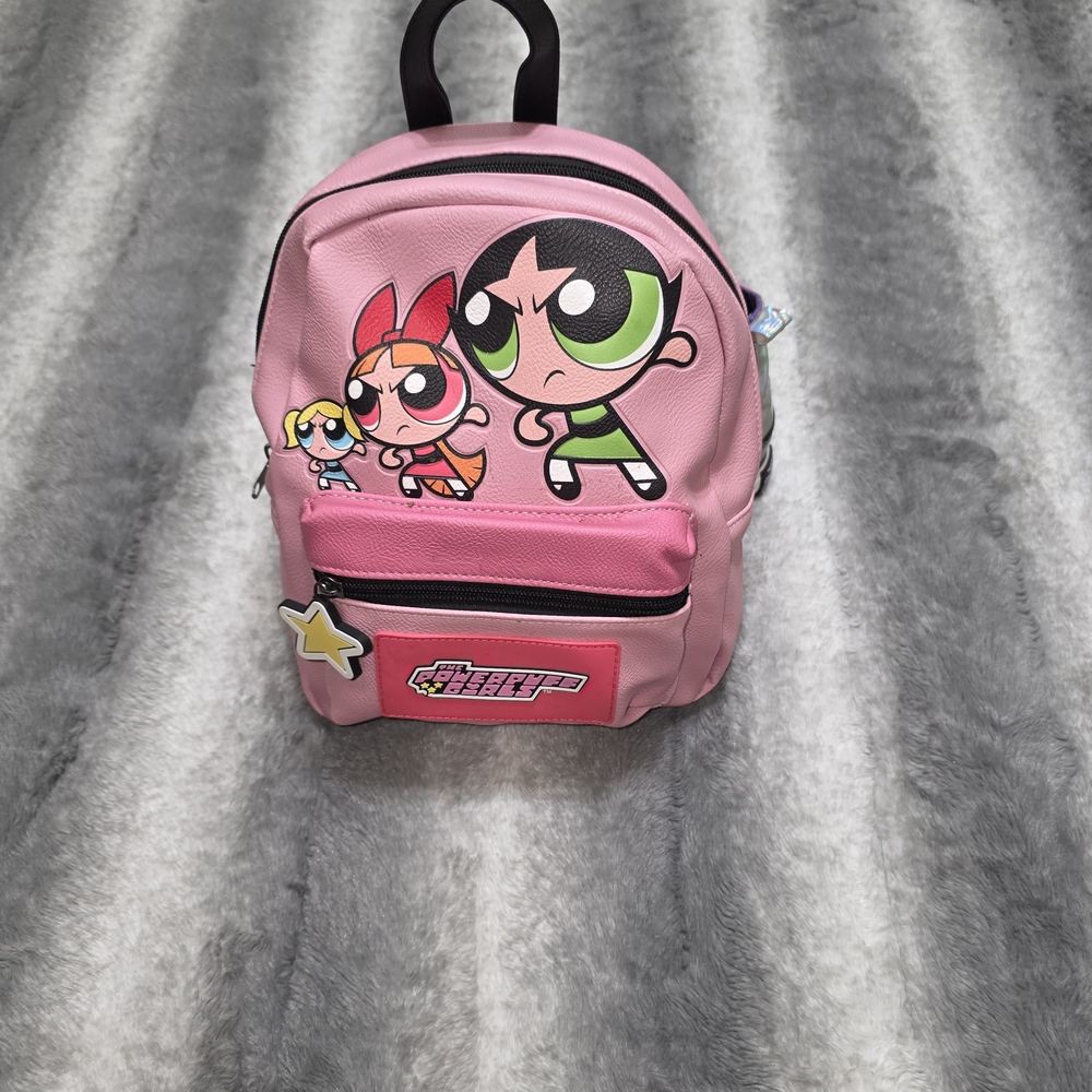 Pink Powerpuff Girls Mini Backpack - Girls Cartoon Shoulder Bag